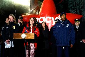 New York City  Mayor Adams Safety Press Coference For Thanksgiving Day Parade