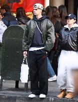 Romeo Beckham And Girlfriend Out Shopping - NYC