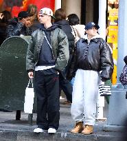 Romeo Beckham And Girlfriend Out Shopping - NYC