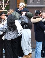 Romeo Beckham And Girlfriend Out Shopping - NYC