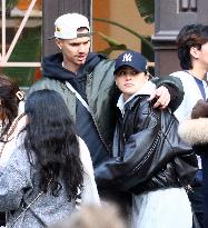 Romeo Beckham And Girlfriend Out Shopping - NYC