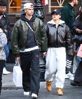 Romeo Beckham And Girlfriend Out Shopping - NYC