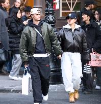 Romeo Beckham And Girlfriend Out Shopping - NYC