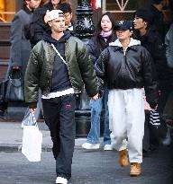 Romeo Beckham And Girlfriend Out Shopping - NYC