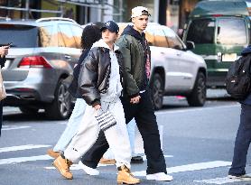 Romeo Beckham And Girlfriend Out Shopping - NYC