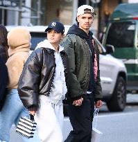 Romeo Beckham And Girlfriend Out Shopping - NYC