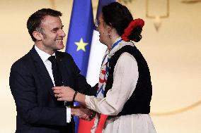 Macron Presides Over Young Talented Entrepreneur Award Ceremony - Paris