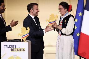 Macron Presides Over Young Talented Entrepreneur Award Ceremony - Paris