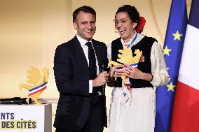 Macron Presides Over Young Talented Entrepreneur Award Ceremony - Paris