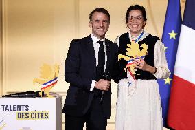 Macron Presides Over Young Talented Entrepreneur Award Ceremony - Paris