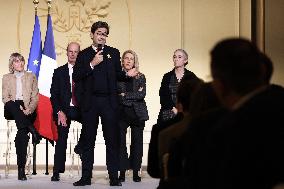 Macron Presides Over Young Talented Entrepreneur Award Ceremony - Paris