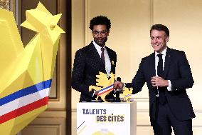 Macron Presides Over Young Talented Entrepreneur Award Ceremony - Paris