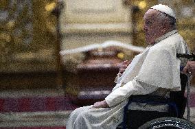 Pope Francis At Late Cardinal Miguel Angel Ayuso Guixot Funeral - Vatican