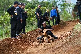 Kadaplak Racing Competition Traditional Games In Bandung, Indonesia