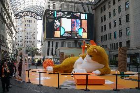 Giant Orange Cat Statue