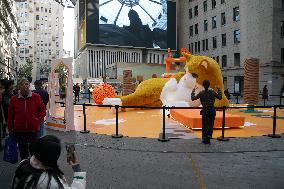 Giant Orange Cat Statue