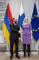 Armenian Foreign Minister Ararat Mirzoyan visits Helsinki, Finland