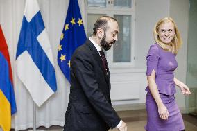 Armenian Foreign Minister Ararat Mirzoyan visits Helsinki, Finland