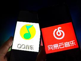 Illustration QQ Music and NetEase Cloud Music