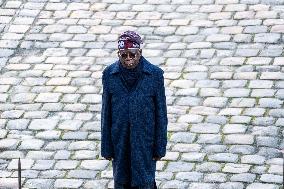 Presidents Macron And Tinubu At Invalides Ceremony - Paris