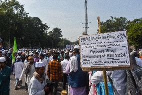 Protest In India Against WAQF Amendment Bill 2024 .