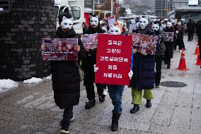 CARE Holds Rally And March In Seoul, Urging China To Enact Animal Protection Laws