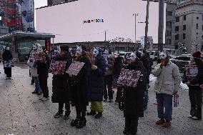 CARE Holds Rally And March In Seoul, Urging China To Enact Animal Protection Laws