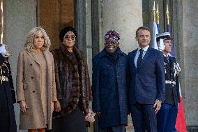 French President Emmanuel Macron and Nigerian counterpart Bola Tinubu - Paris