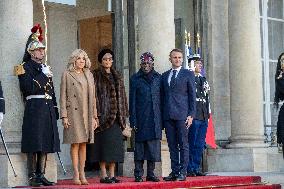 French President Emmanuel Macron and Nigerian counterpart Bola Tinubu - Paris