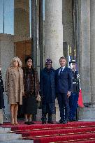 French President Emmanuel Macron and Nigerian counterpart Bola Tinubu - Paris