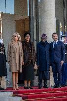 French President Emmanuel Macron and Nigerian counterpart Bola Tinubu - Paris