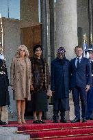 French President Emmanuel Macron and Nigerian counterpart Bola Tinubu - Paris