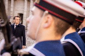 Macron And Nigerian Counterpart Bola Tinubu At The Invalides - Paris