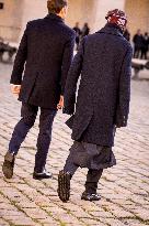 Macron And Nigerian Counterpart Bola Tinubu At The Invalides - Paris