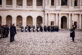 Macron And Nigerian Counterpart Bola Tinubu At The Invalides - Paris