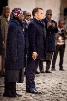 Macron And Nigerian Counterpart Bola Tinubu At The Invalides - Paris