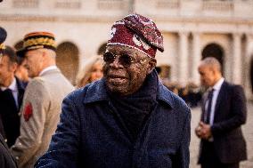 Macron And Nigerian Counterpart Bola Tinubu At The Invalides - Paris