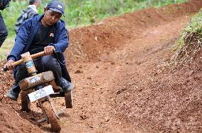 Traditional Bamboo Car Game in Bandung - Indonesia