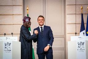 President Macron And President Tinubu Joint Press Conference - Paris