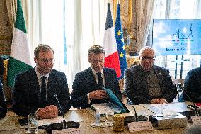 President Macron And President Tinubu Joint Press Conference - Paris