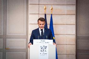 President Macron And President Tinubu Joint Press Conference - Paris