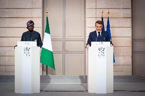 President Macron And President Tinubu Joint Press Conference - Paris