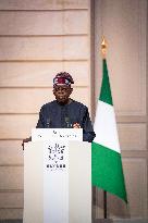 President Macron And President Tinubu Joint Press Conference - Paris