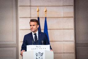 President Macron And President Tinubu Joint Press Conference - Paris