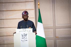 President Macron And President Tinubu Joint Press Conference - Paris