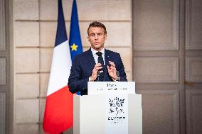 President Macron And President Tinubu Joint Press Conference - Paris