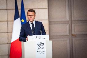 President Macron And President Tinubu Joint Press Conference - Paris