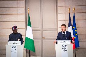 President Macron And President Tinubu Joint Press Conference - Paris