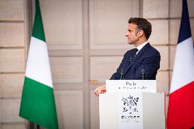 President Macron And President Tinubu Joint Press Conference - Paris