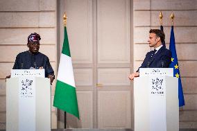 President Macron And President Tinubu Joint Press Conference - Paris